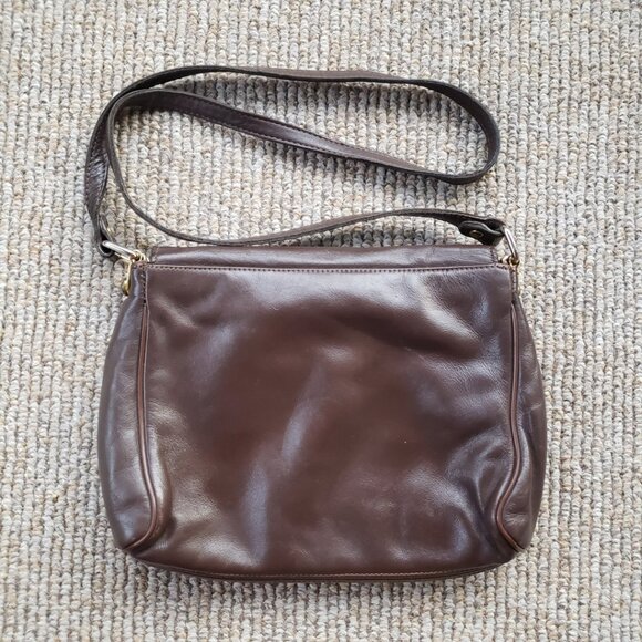 Vintage Etienne Aigner Brown Leather Handbag Purse - Picture 2 of 13